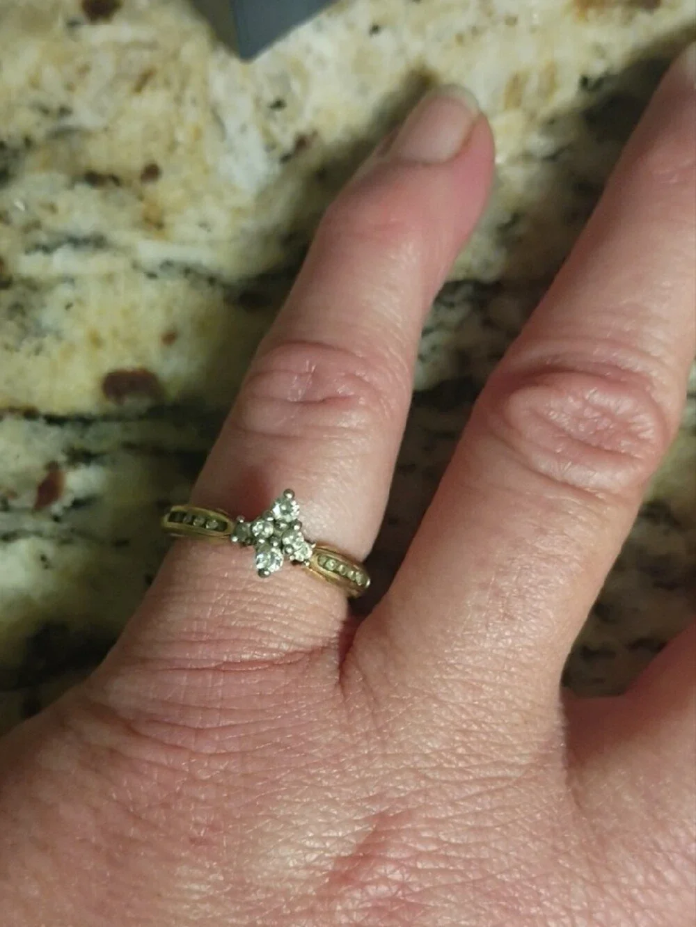 KEEPSAKE the Label 10K Gold Diamond Cluster Ring Set - Gold Size 7